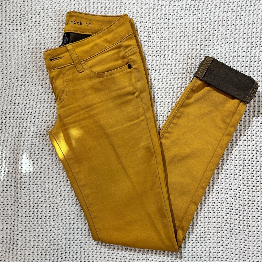 Celebrity Pink Mustard Skinny Jeans – Size 0
